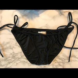 Black full coverage side tie bikini